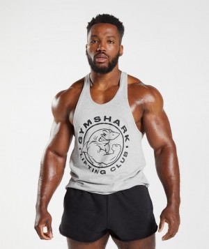 Stringer Gymshark Legacy Stringer Głęboka Szare | 129786-LNJ